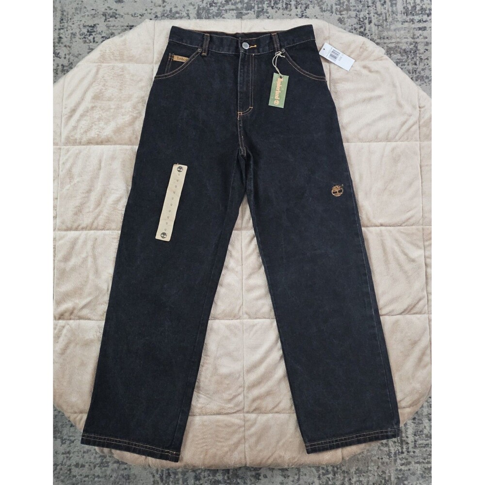 Vintage Y2K Timberland Jeans Boys 12 Youth Carpenter Skater Baggy Denim Wide Leg